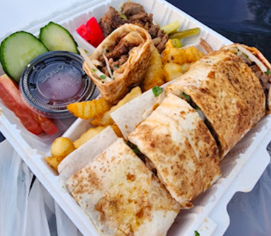 Shawarma King signature dishes Chicken Shawarma Sandwich
Lamb Shawarma Box
Baklava Fingers